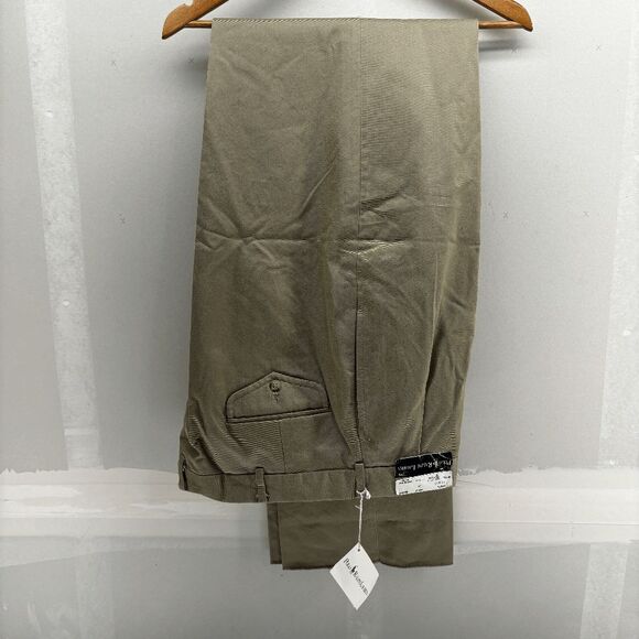 NWT Polo Ralph Lauren Stewart Pant Men 36 Brown Chino Trouser Cotton NOS VTG New - Picture 1 of 11